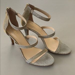 Kelly & Katie Metallic Strappy Heels - 9